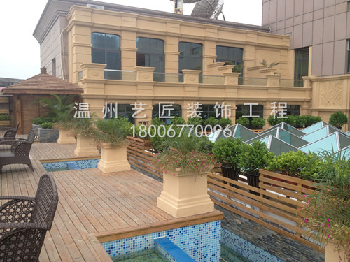 歐式造型屋頂園林