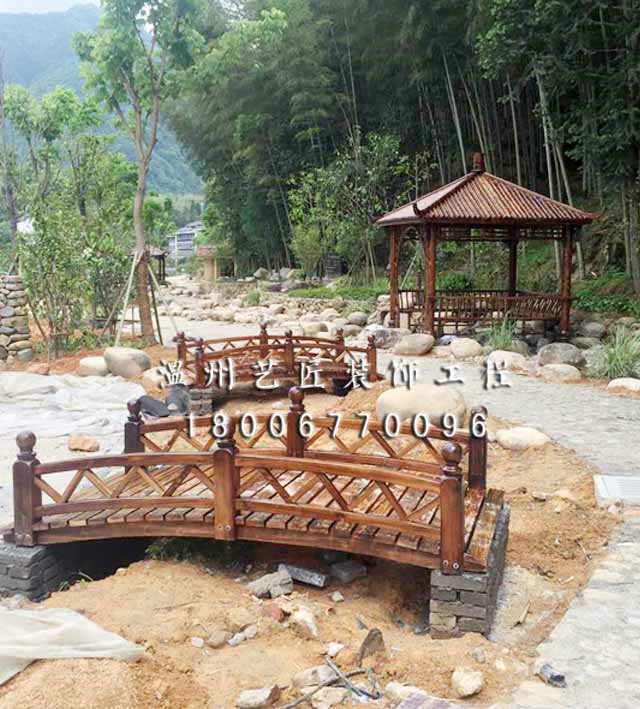 防腐木橋與景觀亭(泰順景觀亭)